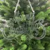 Adornos de letrero de carta de Feliz Navidad, Suministros de decoración para árbol de Navidad, Colgantes de letrero de letra con purpurina de Navidad, exclusivamente para ventas transfronterizas