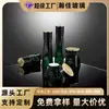 Empaque cosmético con degradado negro y verde, incluyendo frascos para sérum, loción y crema, empaque de lujo para cuidado de la piel, tarro de crema de 50g, hecho a medida