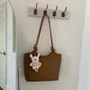 Bolsa Tote de Gran Capacidad Transfronteriza, Estilo Coreano, Bolso de Hombro de Moda y Versátil, Bolso de Hombro con Diseño Tejido Simple de Nicho
