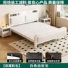 Cama de ferro forjado para uso doméstico, cama de casal 1,8x 2m, cama de ferro espessada, estrutura de cama simples de aço inoxidável, cama com estrutura de ferro para habitação de aluguel