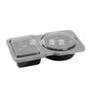 Caja de Snacks Transfronteriza, Caja Rosa de Doble Sabor, Empaquetada y Etiquetada Individualmente, Dropshipping, Caja de Salsa de Doble Compartimento, Lonchera con Salsa para Dipear