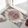 Felpudo de entrada, felpudo de entrada, felpudo de estilo étnico para el hogar, alfombra de TPR lavable con base plegable