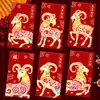2027 Ano do Carneiro Envelope Vermelho Flocos de Ouro Fosco Criativo Desenho Animado 3D Zodíaco Cem Yuan Mil Yuan Envelope de Dinheiro da Sorte Nova Ano Saco de Envelope Vermelho