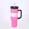 Taza de Coche de Acero Inoxidable 304 Más Vendida Transfronteriza con Revestimiento Interior Elástico Sin Costuras, de Vacío de Gran Capacidad 40 oz con Asa y Popote