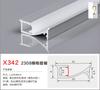 Lámpara lineal oculta empotrada ranura lineal de aluminio lámpara laminada de vidrio tira de luz dura perfil LED ranura ranura de aluminio