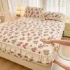 Nueva Falda de Cama Gruesa de Felpa de Leche Cubierta de Cama de Invierno con Más Terciopelo Protector de Colchón de Felpa de Coral Cubierta de Colchón Antideslizante Dropshipping