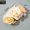 Acessórios Transfronteiriços Europeus e Americanos, Pente de Cabelo e Grampo de Cabelo Doces com Flores Artificiais, Ornamento de Cabelo de Flor Estilo Férias Boêmio com Franjas