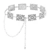 Corrente de Cintura Decorativa Quadrada Texturizada Versátil Vintage para Mulheres para Vestidos, Jeans, Jaquetas Corrente de Acessório de Moda