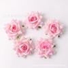 Cabeças de Flores Artificiais Rosa Veludo Materiais DIY Decoração de Lapela Flores de Casamento de Alto Padrão para Decoração de Fundo com um Toque de Sofisticação