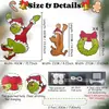 2026 Letrero de Decoración Navideña Grinch Transfronterizo para Valla de Jardín, Figura Asomándose Señal para Césped al Aire Libre
