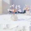 Árvore de Cristal Natural Mais Vendida no Exterior Tecida à Mão para Casa Carro Mini Cascalho de Cristal Árvore da Prosperidade Pequenos Enfeites