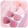 Paquete de 8 Huevos de Belleza 8 Huevos Esponja para Maquillaje con Caja de Almacenamiento Esponjas para Base de Maquillaje Herramientas de Maquillaje de Belleza Gradiente Comercio Exterior