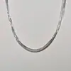 Collar Cascada Xinghe Plata 925 Bambú Multicapa Collar para Mujer Estilo Ins Diseño de Nicho Cadena para Clavícula Cadena para Suéter Mujer