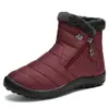 Zapatos de algodón mujer invierno poliuretano botas largas cálidas de caña alta pareja talla grande botas de nieve con forro de felpa engrosadas protección contra el frío