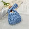 Lana Gruesa de Islandia Bolso Tejido a Mano Bolsa de Materiales diy Bolso de Mano Casero Bolso de Hombro Cruzado Terminado