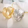 Pulsera de Moda Transfronteriza de Moda Estilo Europeo y Americano Joyería de Aleación Popular Simple Minimalista Estilo Ins Pulsera Ancha de Primavera para Mujer