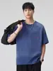 Ropa para Hombre Fengshe / Camiseta de Manga Corta con Cuello Redondo Estampada Estilo Casual Americano con Bolsillo en el Pecho Lavada Estampada Peso Pesado 290g para Hombre