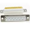 Conector Hembra Db25, Chapado en Oro, Tipo Soldadura, Estilo Tradicional, Núcleo de Goma Blanca, Puerto Serie de Doble Fila Agujero 25F, Conector Macho