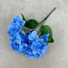 Hortênsia Simulada 5 Pétalas Grandes Flor de Seda Casamento Decoração de Casa Flor Artificial Arranjo de Flores Ornamento Multicolor Opcional