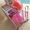 Cesta de almacenamiento de baloncesto de acero inoxidable voleibol acero inoxidable baloncesto almacenamiento práctica móvil plegable carro colocación combinación