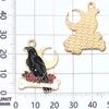 Venta Caliente Transfronteriza Aleación con Goteo de Aceite Estilo Gótico de Halloween Colgante de Cuervo Colgante Accesorios de Joyería para Pulsera Collar DIY
