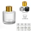 Botella de Vidrio Cilíndrica Transparente para Aromaterapia 50ml 100ml 200ml Botella de Perfume Volátil de Ratán Botella de Aromaterapia sin Llama