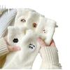 Otoño e invierno calcetines de tubo gruesos de invierno lindos calcetines para dormir blancos puros calcetines de piso para niños cálidos con forro polar calcetines de luna