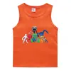 Colete de verão 2023 para crianças estilo coreano algodão casual base camisa suor absorvente açúcar guo frutas esportes meninos sem mangas undershirt
