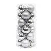 Decoración Navideña 3/4/6/8cm 24 Piezas Bolas Navideñas Adornos Navideños Bolas Brillantes de Barril Bolas de Plástico Galvanizado