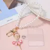Cadena Pequeña Xiangfeng Perla de Amor para Teléfono Móvil Funda Colgante Lazo de Amor Colgante para Bolso de Mujer Colgante Llavero