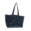 2024 Estampado Retro de Moda Imitación Denim Diseño Nicho Bolso de Hombro Simple para Mujer, Pequeño, Fresco, para Ir al Trabajo, Bajo el Brazo, Bolso Grande