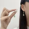 Novos Brincos Estilo Chinês Retrô Floresta Fresca Gota d'Água Pedra Olho de Gato Franja Elegante Fada Versátil Popular para o Dia a Dia