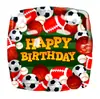 Balão de Folha de Alumínio Transfronteiriço Balão de Filme de Alumínio Feliz Aniversário Balão Decorativo de Filme de Alumínio 18 polegadas Tema de Festa Balão Quadrado de Filme de Alumínio