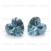 Forma de Corazón 106 # Espinela Azul Cara de Anillo de Piedra Suelta, Espinela Sintética Zafiro No. 106, Joya Sintética Resistente a Altas Temperaturas al por Mayor.