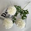 Punto cabello rápido 3 bolas recubiertas decoración del hogar hotel boda flor de simulación flor falsa suave arreglo floral europeo de una sola flor