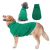 Suprimentos para animais de estimação no atacado: roupas para cachorro de cor sólida com gola alta, suéteres de tricô em relevo para cães de estimação vermelhos, suéteres de outono e inverno para cães