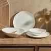 Prato Plano de Cerâmica de Fábrica Prato Branco de Alta Qualidade Tigela de Sopa Doméstica Louça Prato Ocidental para Bife Prato para Pizza