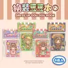 Pegatinas de Vestir Mochi Doudou Pequeño Sin Cortar Dos en Uno Divertidas Creativas para Niños Niñas Escena de Dibujos Animados Pegatinas