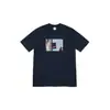 Camiseta Supreme de Manga Corta Peso Pesado Moda Americana Transfronteriza Marca Estampado de Letras Caja Cuello Redondo Holgada Casual para Hombres y Mujeres