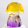 Figurillas de Perro de Cristal de los Doce Animales del Zodiaco: Perro, Rata, Dragón, Serpiente, Caballo, Oveja, Mono, Gallo, Cerdo y Perro Adornos para Manualidades de Sala de Estar y Decoraciones del Zodiaco