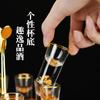 Copa para licor Jinshan de lámina de oro Vaso de cristal Dispensador de licor Hogar Vaso bala Juego de caja de regalo de olla Jinshan de lámina de oro