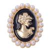 Broche de aleación con forma de flor de perla fragante de estilo coreano, con hebilla de diamante, accesorios de joyería que conservan el color, accesorios de bricolaje