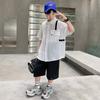 Traje de Verano para Niño 2025 Nuevo Fresco y Guapo Casual Manga Corta Estilo Urbano Mediano y Grande para Niños Camisa de Verano para Niño a la Moda