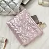 Bolso de mano acolchado con forma de corazón estilo coreano, neceser, monedero para productos de cuidado de la piel, bolsa interior, bolsa de almacenamiento multifuncional para mujer