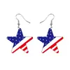 Pendientes de Gota de Agua Estrella de Cinco Puntas Forma de Corazón Día de la Independencia de EE. UU. Venta Directa de Fábrica En Stock Productos Individuales de Acrílico Estilo Lindo