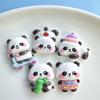 DIY lindo panda pequeño hecho a mano creativo crema gel accesorios para el cabello cuerda para el cabello teléfono móvil concha colgante taza material