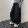 Liquidação de Inverno Calça Cargo Patchwork Bordada para Crianças (Meninos e Meninas), com Punhos Ajustáveis, Calça Longa Quente, Forrada com Fleece e Espessa