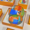 Série Oge Aijia Prato de Jantar Ocidental Prato Duplo Louça Doméstica Prato de Porcelana Óssea 8 polegadas 10 polegadas Pratos Caixa de Presente