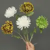 Venta al por mayor transfronteriza de crisantemos artificiales de PU de un solo tallo con temática de otoño, incluyendo caléndulas y crisantemos con relleno central, para decoración del hogar, exhibición y accesorios de fotografía