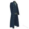 Abrigo trench de color sólido retro medieval con cuello alto y doble botonadura, manga larga, talla grande europea y americana, fábrica de ropa para actuación escénica